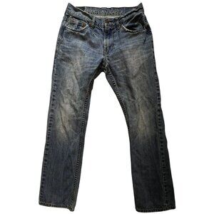 American Eagle Men's Slim Straight Jeans Stretch Denim Size 29x30 Blue Dark Wash